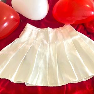 White Pleated Tennis Skort